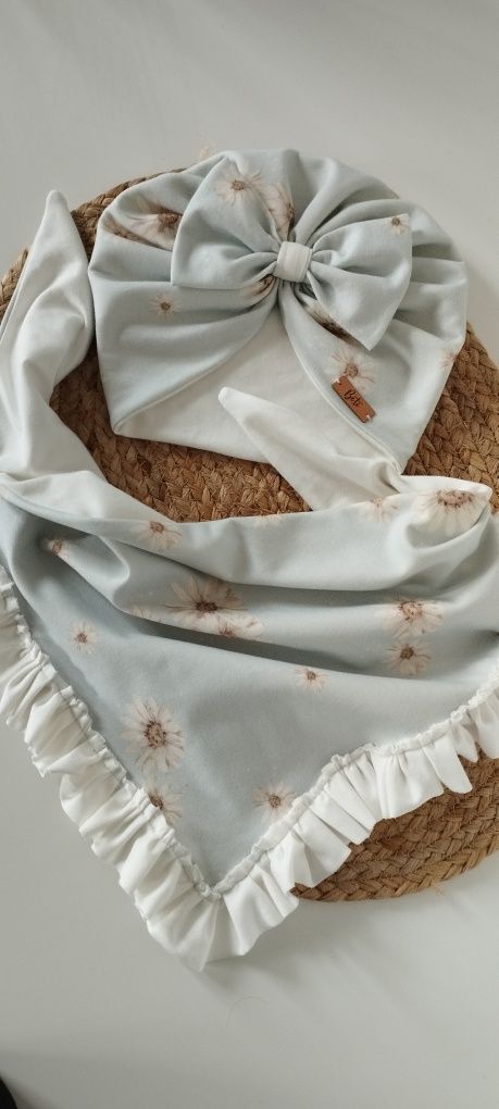 Turban i chusta z falbanką roz. 47