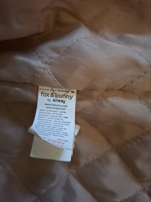 Sprzedam różowe futerka firmy  fox&bunny,  rozmiar 86