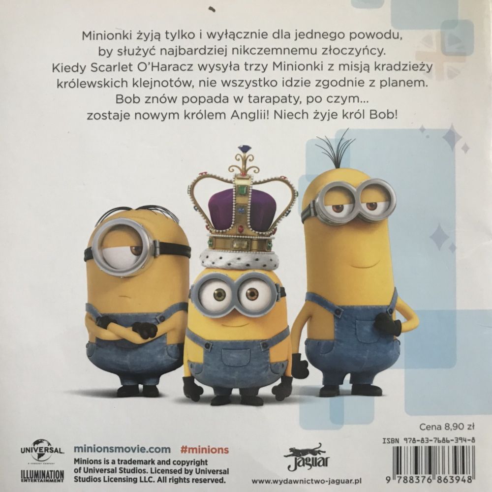 Książeczka i film na dvd Minionki