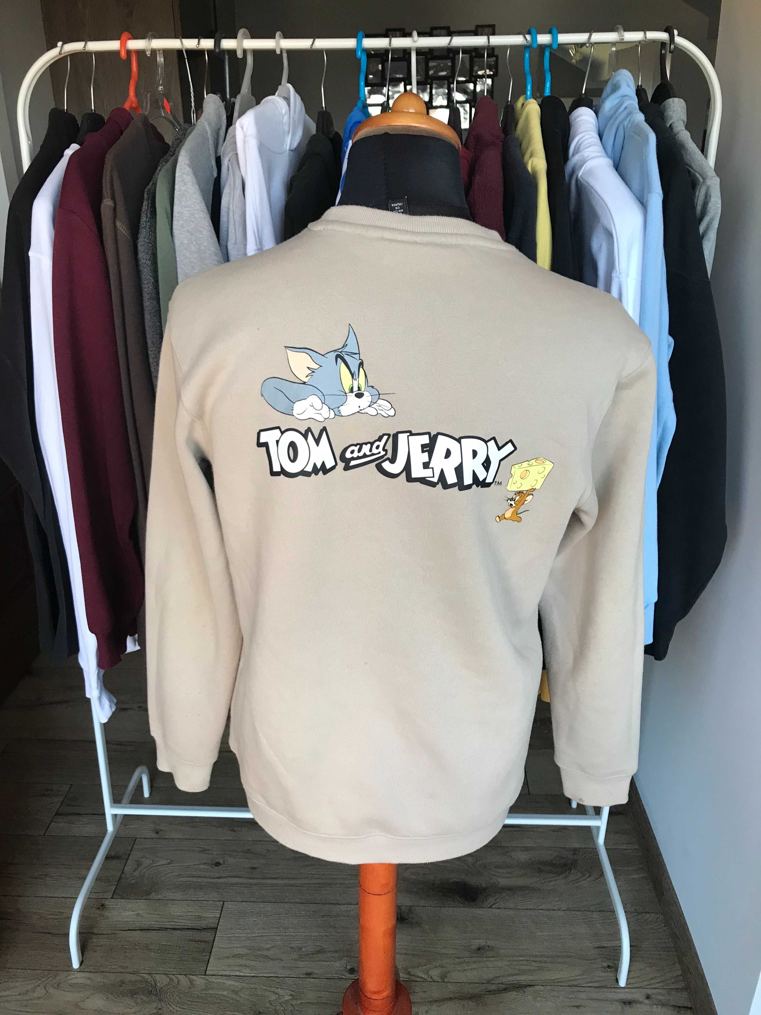 Bluza crewneck H&M Tom and Jerry rom. S