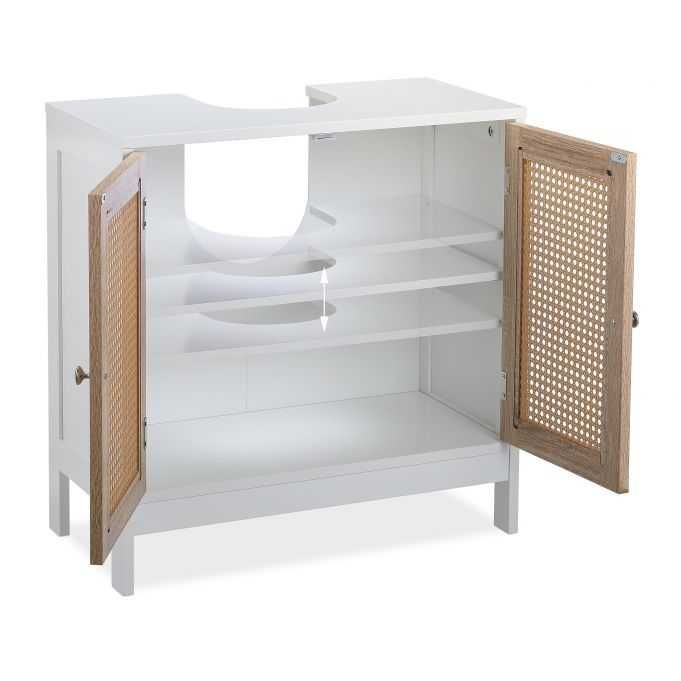 Szafka podumywalkowa z rattanowymi drzwiami