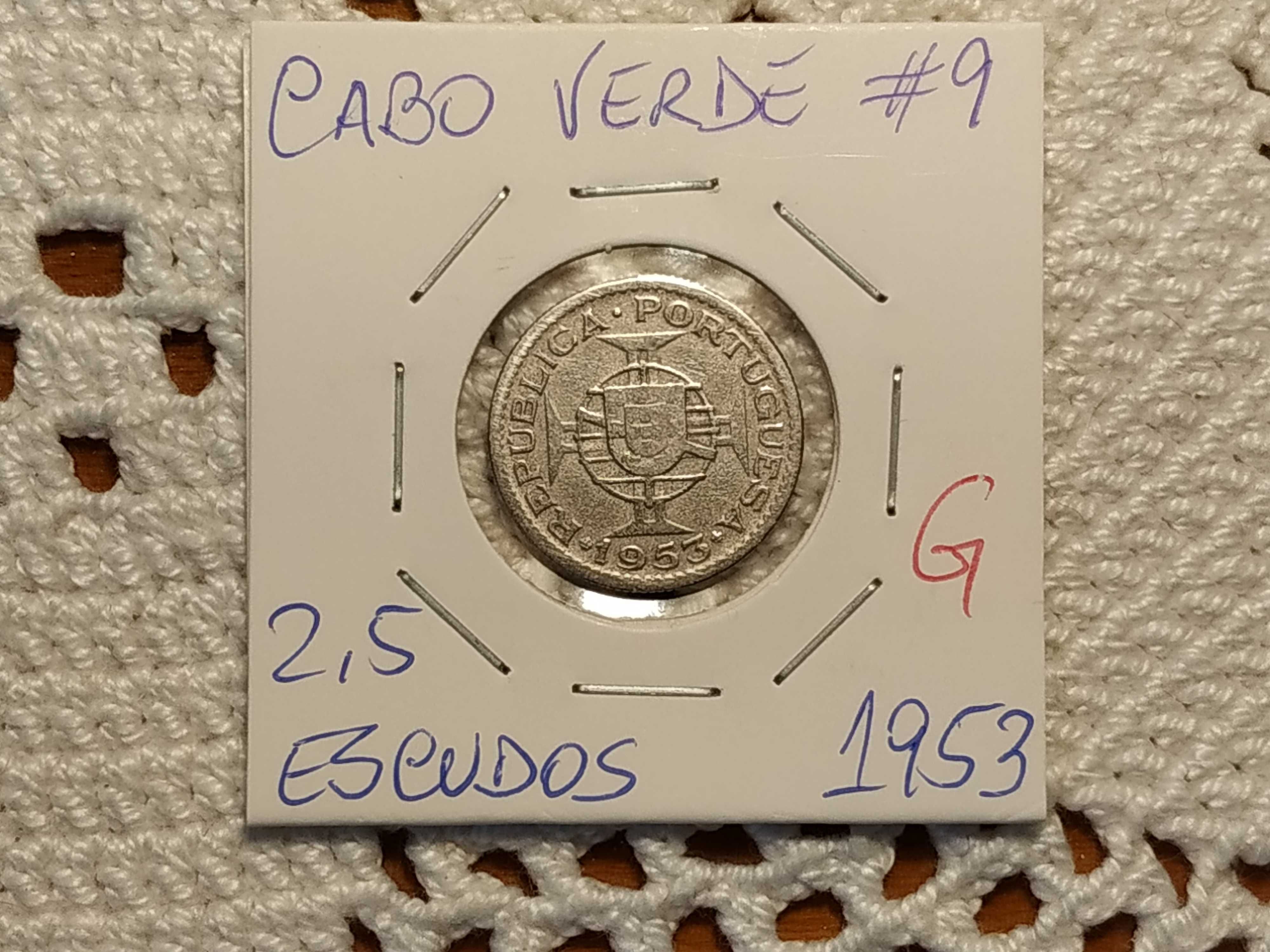Cabo Verde - moeda de 2,5 escudos de 1953 (G)