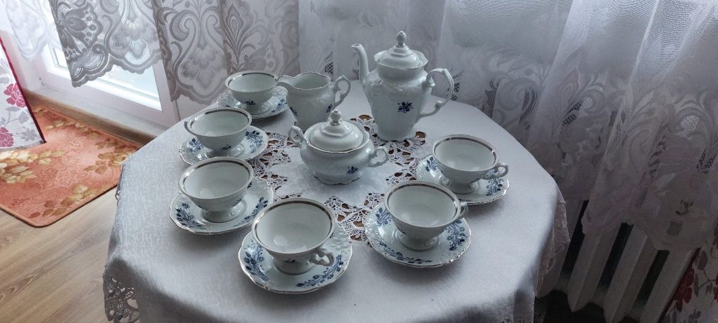 Porcelana Wałbrzych serwis do kawy 9częściowy