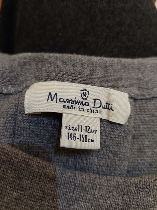 Szara elegancka sukienka Massimo Dutti rozmiar 146-158. 100% bawełna.