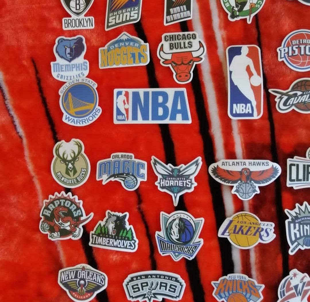 Наліпки наклейки NBA 32 штуки баскетбол