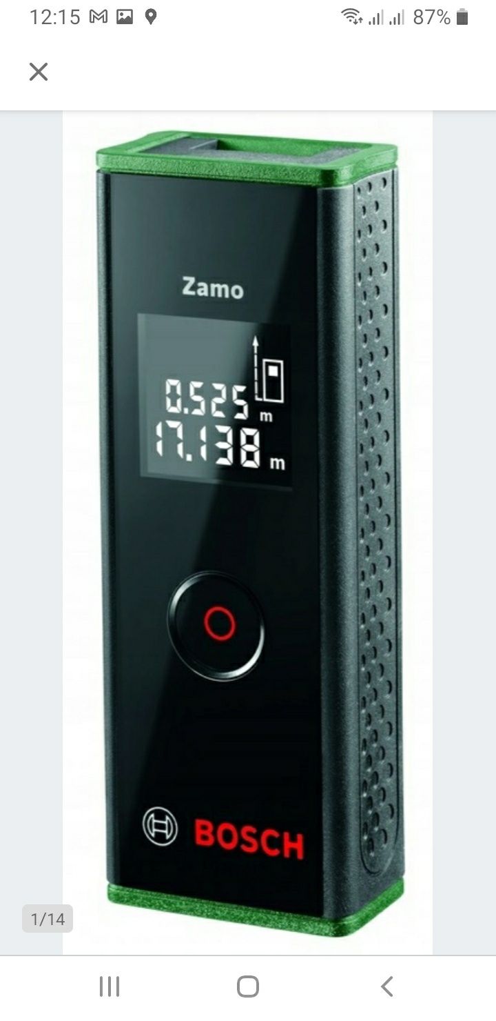 Dalmierz laserowy Bosch Zamo Solo nowy nie poziomica laserowa miarka
