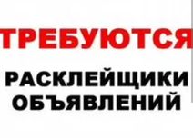 Требуется расклейщик объявлений
