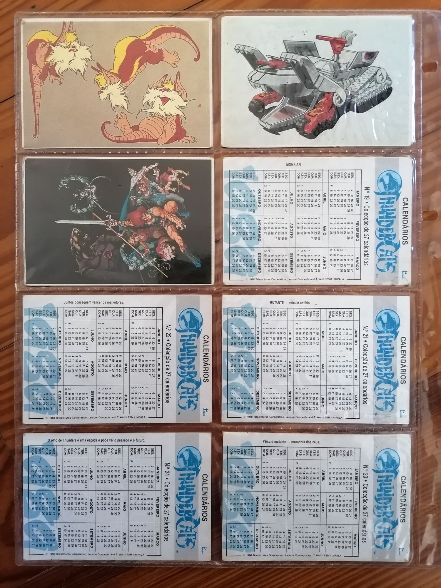 Calendários Thundercats completo - portes incluídos