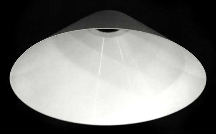 3 X Klosz stożek biały plastikowy średnica 25,5 cm komplet 3 szt. IKEA