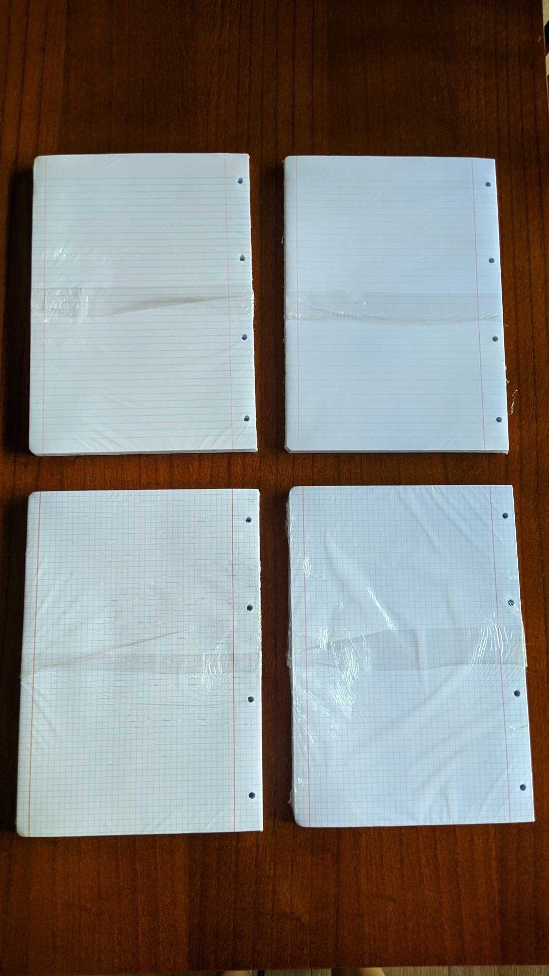 Recargas de papel A4 para capa de argolas (NOVO, com embalagem)