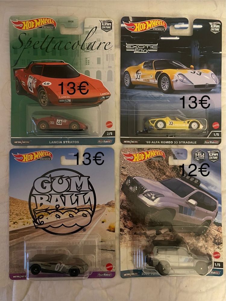 Hot wheels real rider Alfa Romeo Lancia Lamborghini Mercedes