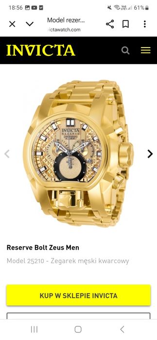 Zegarek Invicta Bolt Zeus 25210