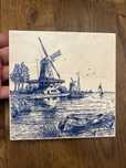 Azulejo Moinho Delfts Blauw pintado à mão