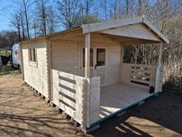 od RĘKI SOLIDNY domek drewniany na ROD* letniskowy + TARAS* 6x4*24 m2