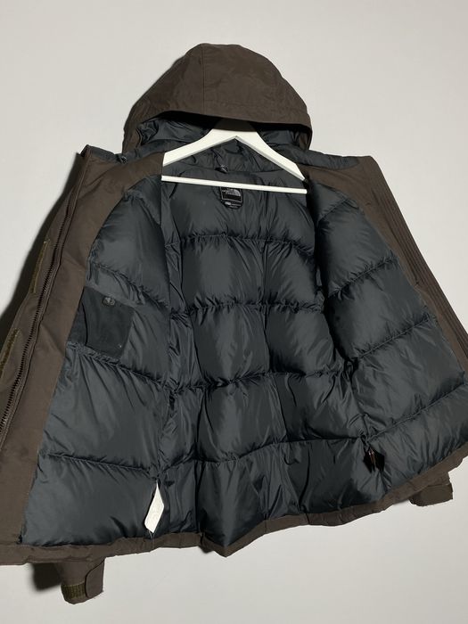 Оригінальна жіноча зимова пухова коричнева куртка The North Face