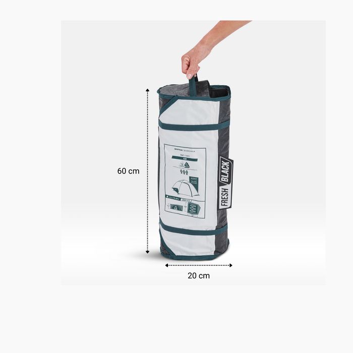 Tenda de campismo - MH100 - 3 pessoas - Fresh & Black