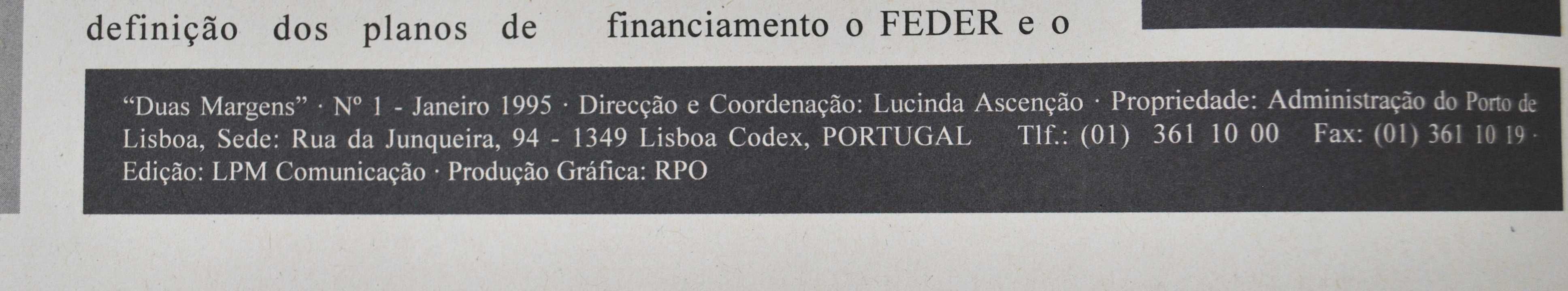 4 números da publicação Duas Margens – Porto de Lisboa de 1995