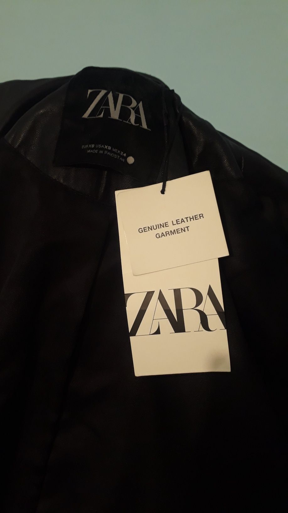 Zara Woman Kurtka skóra ramoneska 100% skóra naturalna XS