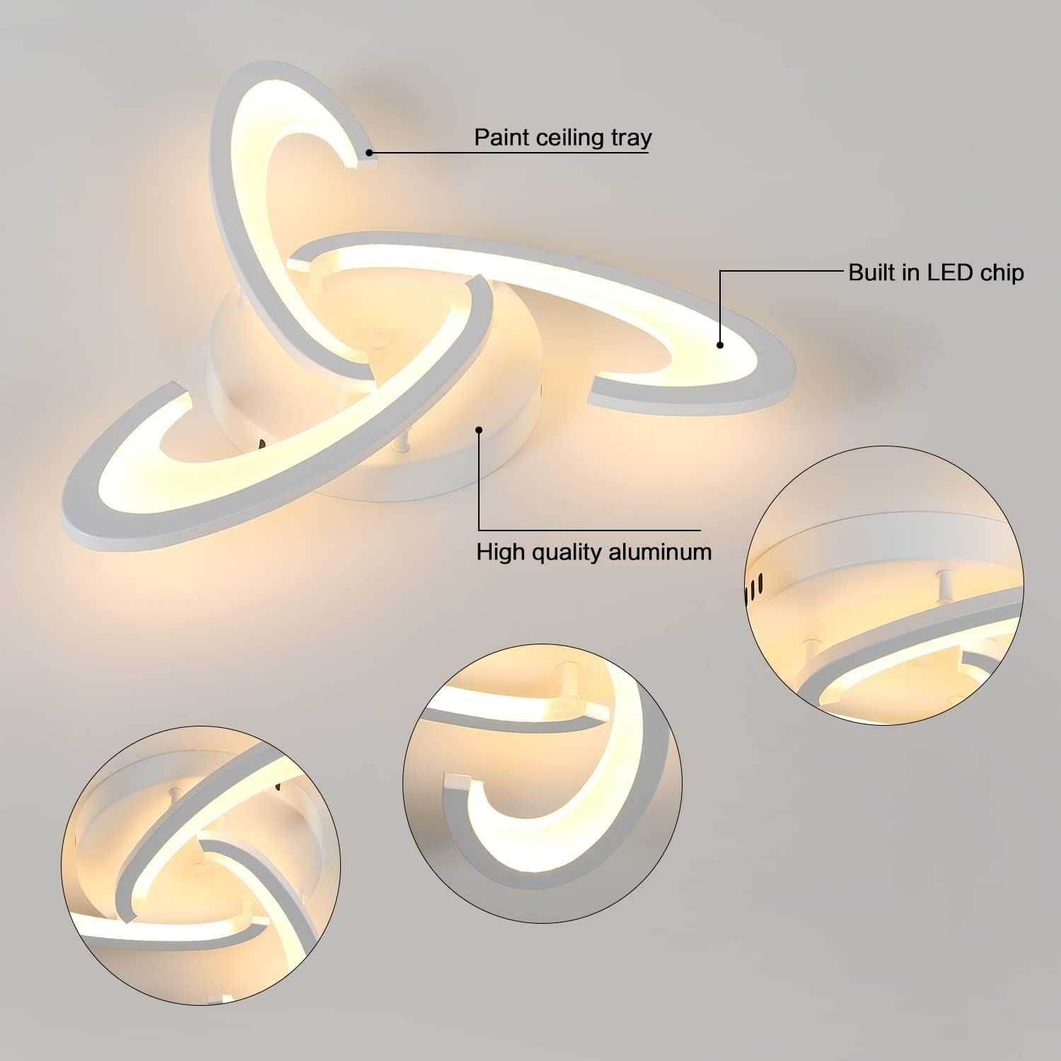 Comely Lampa sufitowa LED 30W z pilotem