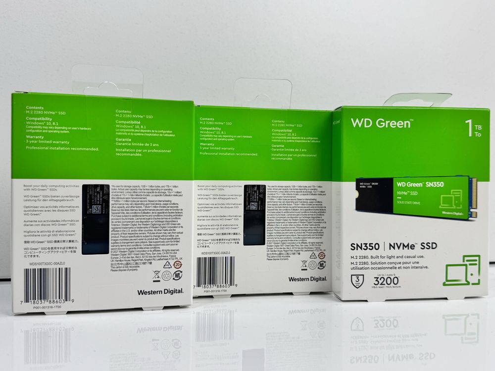 Жорсткий диск WD 1TB M.2 PCIe NVMe Green SN350 (WDS100T3G0C)