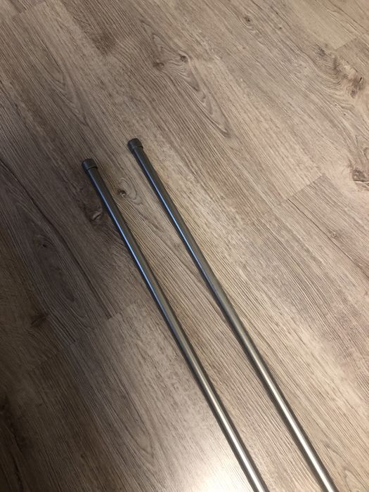 Podwójny karnisz, srebrny 200cm. Odbiór osobisty.