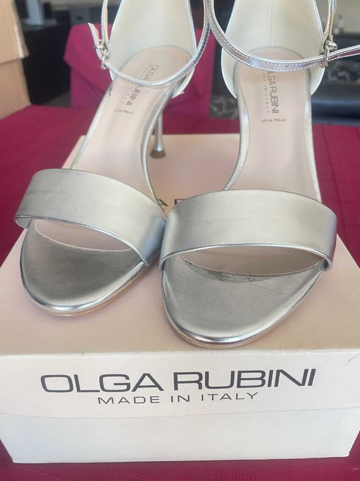 Sandália prateada 41 novas - Olga Rubina