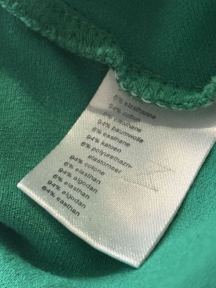 Koszulka Polo Lacoste XS damska zielona logowana vintage pocket