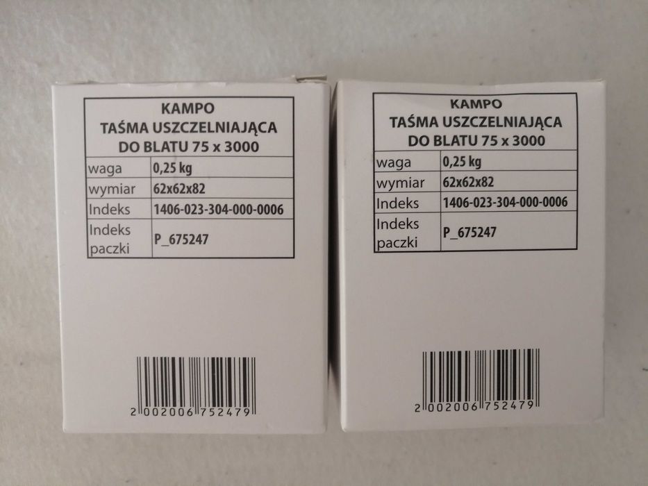 KAMPO Taśma uszczelniająca do blatu 75x300 2szt.