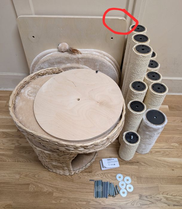 Natural Home IV Drapak dla Kota Beżowy 60x57x192cm WIELKI B. DUŻY MODY