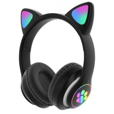 Беспроводные наушники с кошачьими ушками и RGB подсветкой Cat VZV-23M