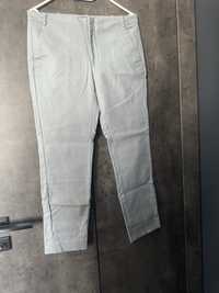 Błękitne proste spodnie zara M 38 chinos casual damskie