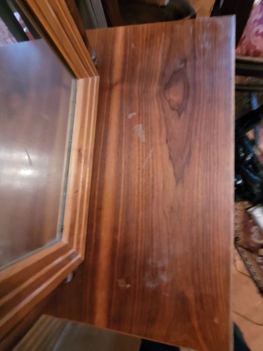 Stylowa Toaletka z Lustrem – Fornir  – Toczone Nogi – Do renowacji