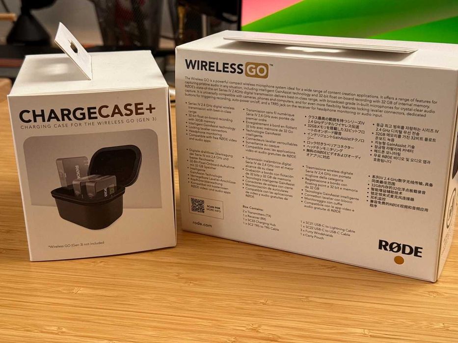 Microfones sem fio RØDE Wireless GO (Gen 3) + Charge Case+ novos