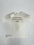 футболка Acne Dtudios White brown logo