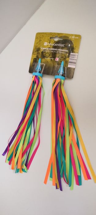 Wstążki frędzle frędzelki ozdobne do dziecięcego roweru