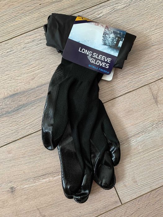 Rękawice Nitrylowe Robocze z Długim Rękawem 60 cm