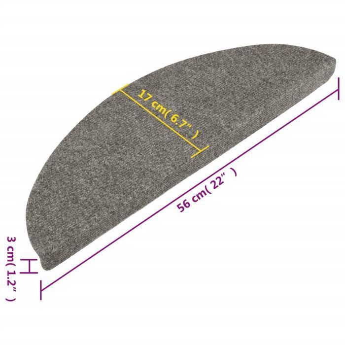 Vidaxl Samoprzylepne Nakładki Na Schody, 10 Szt., Szare, 56X17X3 Cm