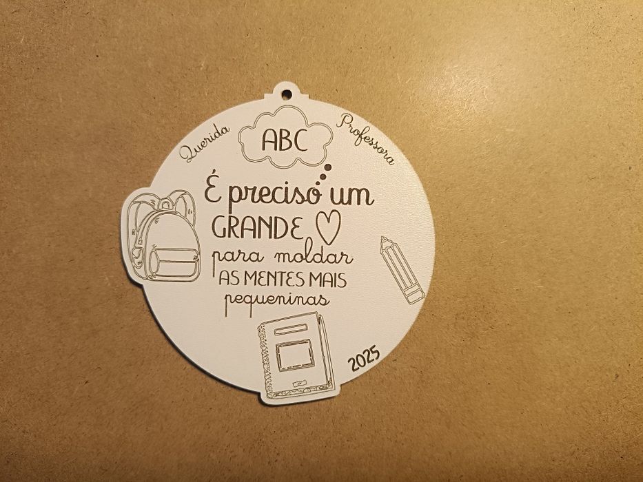 Enfeite lembrança de Natal para oferecer às professoras e educadoras