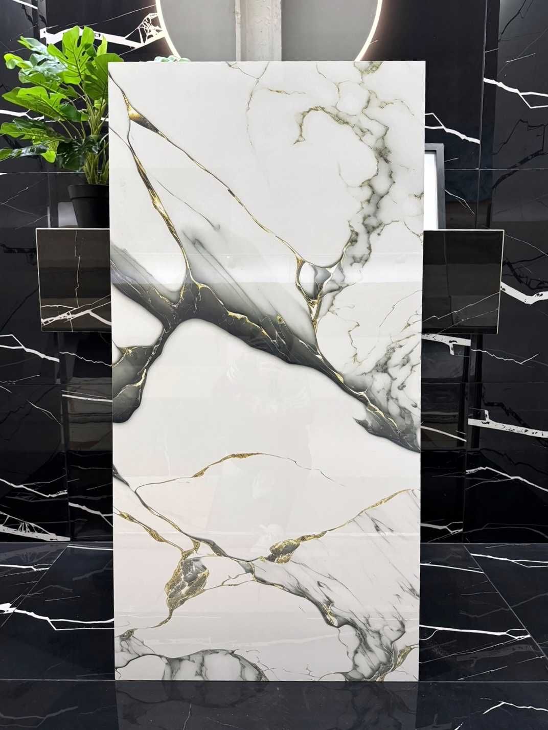 ZŁOTE PŁYTKI 120x60 marmuropodobne Premium Wysoki Połysk - NOWOŚĆ