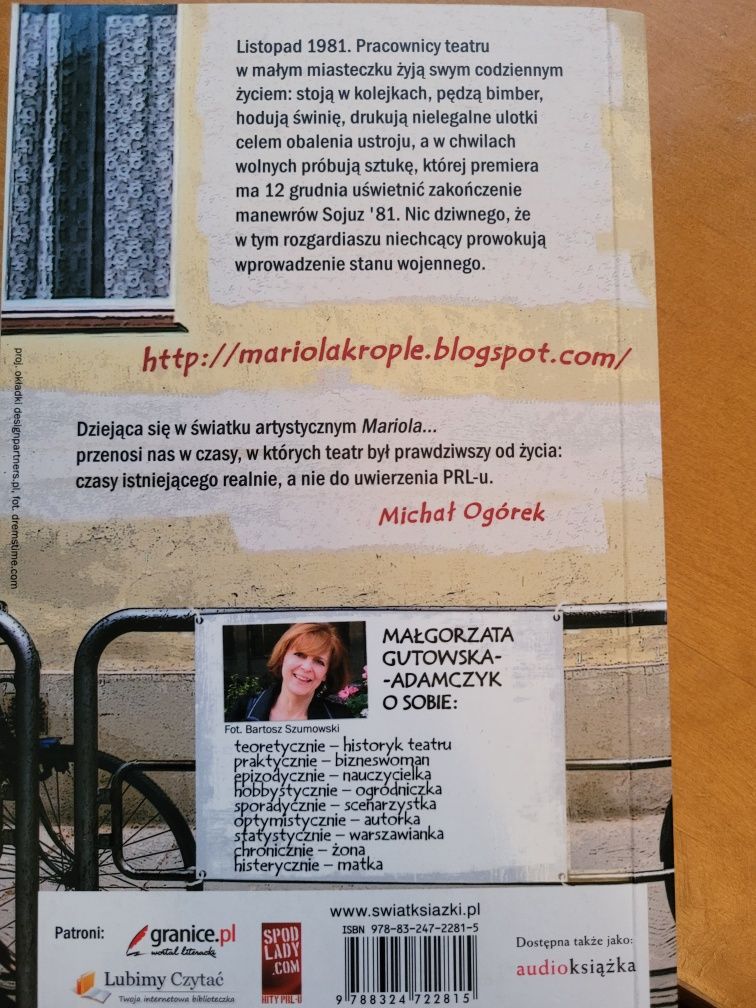 Małgorzata Gutowska Adamczyk, Mariola  moje krople
