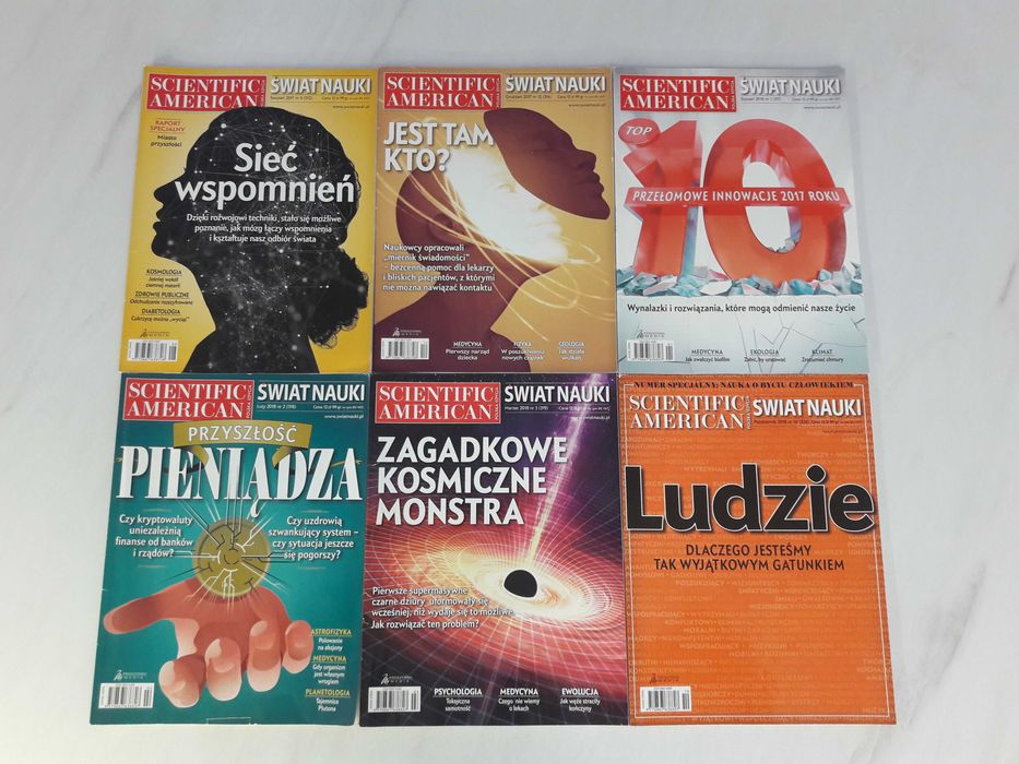 Świat nauki / Scientific American 17 numerów 2020, 2018, 2017