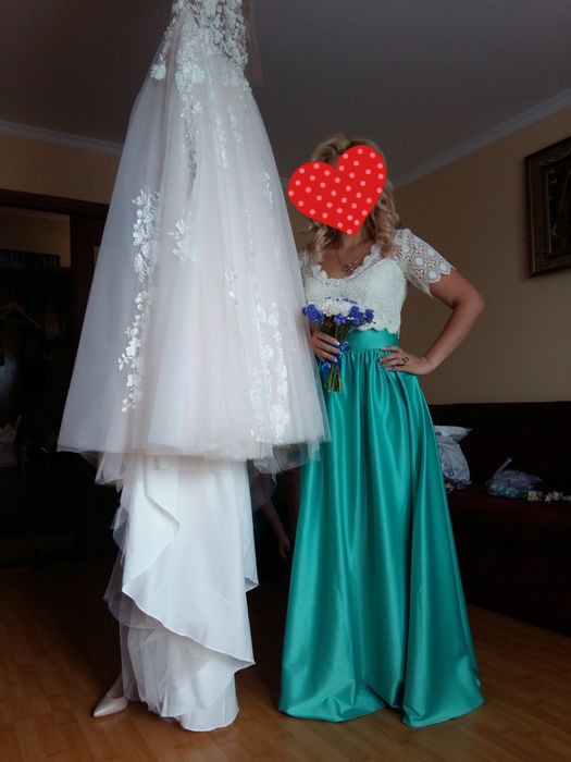 Спідниця довга плотний атлас не мнеться