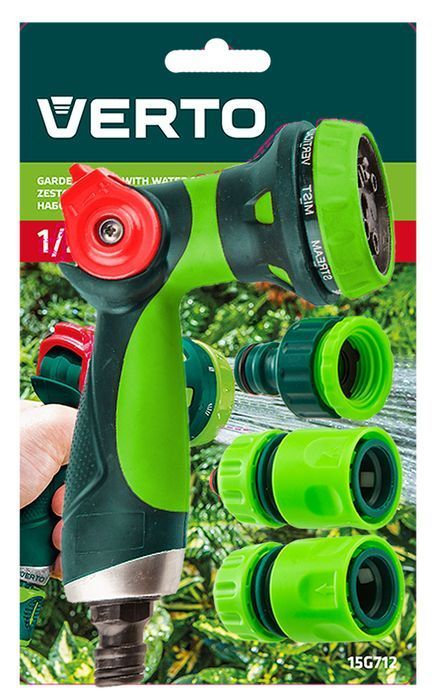 Zestaw Z Pistoletem Zraszającym, Złączkami, Przyłączem Do Kranu 1/2"