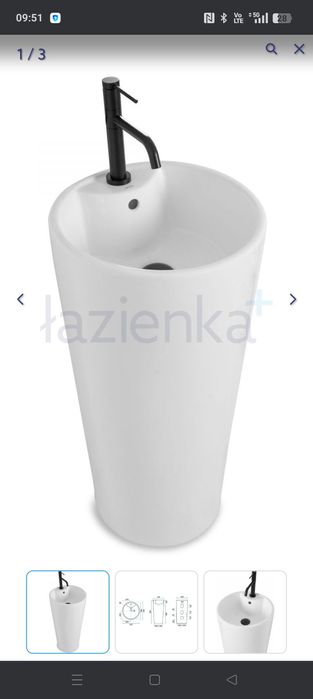 Umywalka wolnostojąca Rea