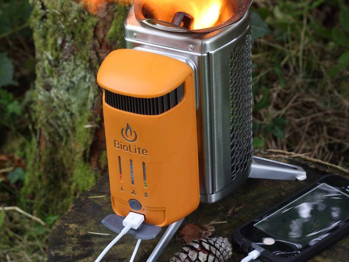 СУПЕР-турбо печка-щепочница Biolite Campstove2+пиролизная печь-зарядка