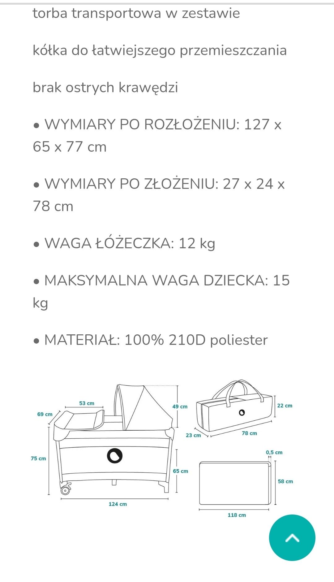 Lionelo Sven Plus Łóżeczko Turystyczne 2w1 kojec