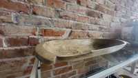 Stara drewniana niecka, koryto, żłób, kopańka 72 cm długa