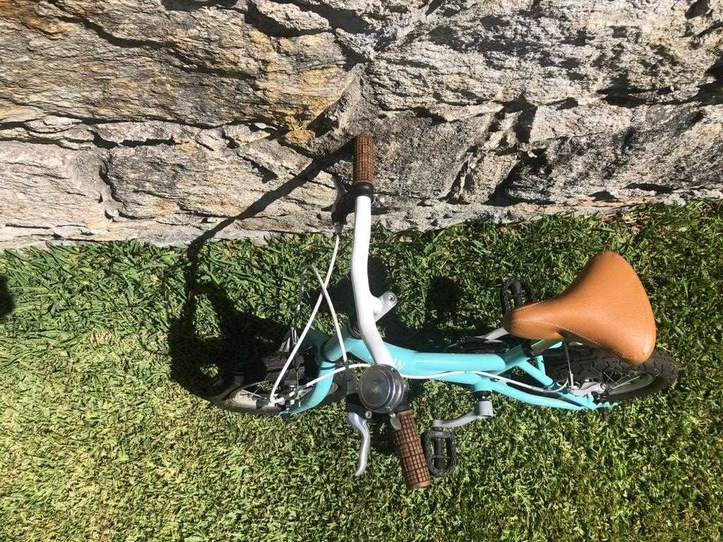 Bicicleta Criança Roda 12 Verde-Água