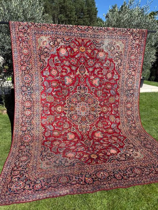 Vintage Dywan Perski R.Tkany Kaszmirowy Iran Keshan 360x260 gal.16 tyś