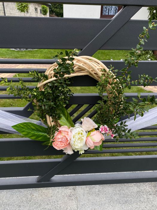 Wiklinowe wianki dekoracja domu wesele korona